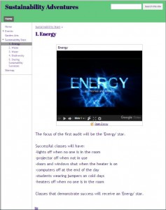Energy website screenshot