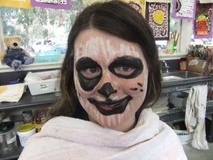 Panda face painting